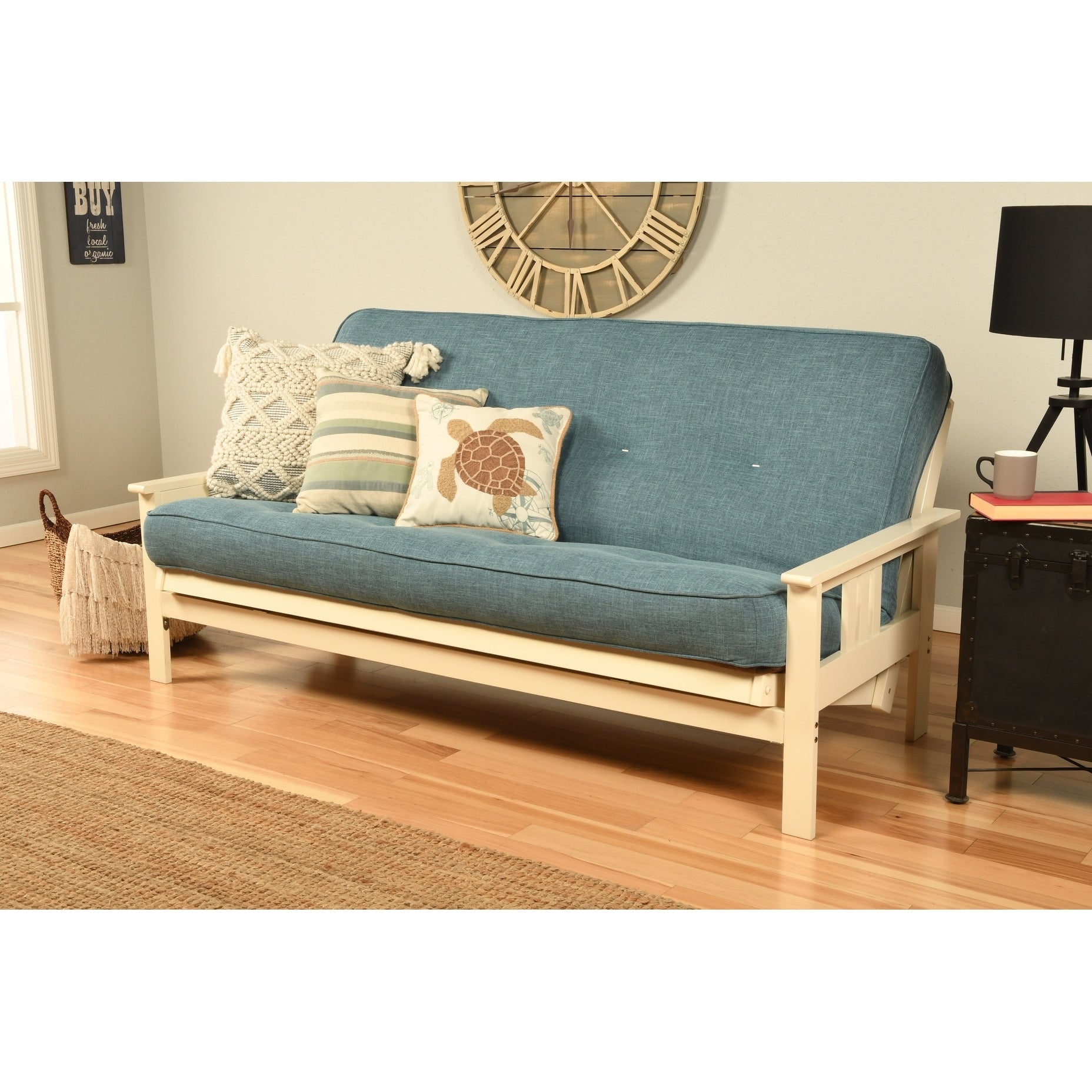 Solo materasso futon sostitutivo Somette in schiuma ad alta densità e molle, dimensioni standard (struttura non inclusa)