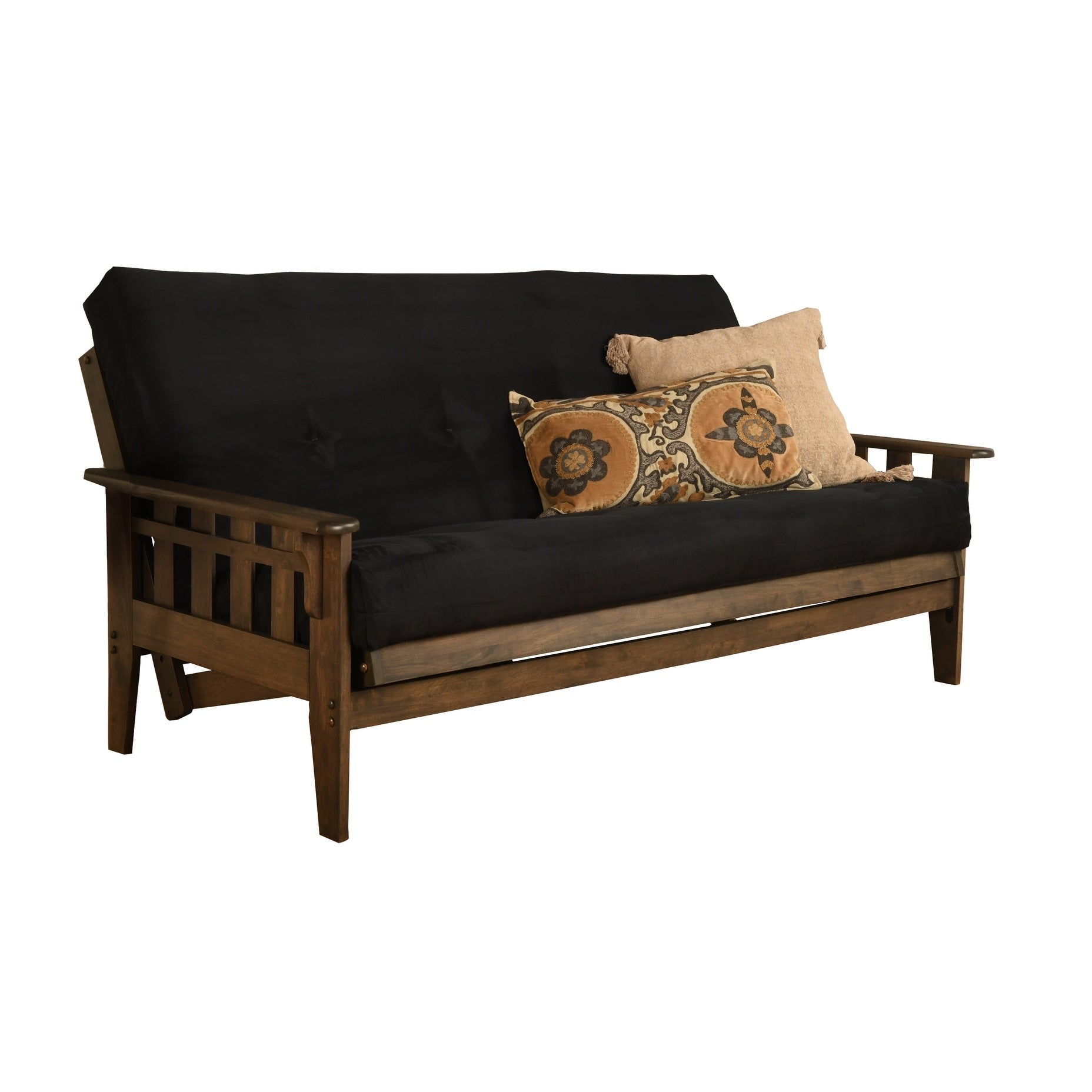 Set futon rustico Somette Tucson in noce full-size con materasso