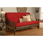 Set futon rustico Somette Tucson in noce full-size con materasso