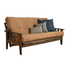 Set futon rustico Somette Tucson in noce full-size con materasso