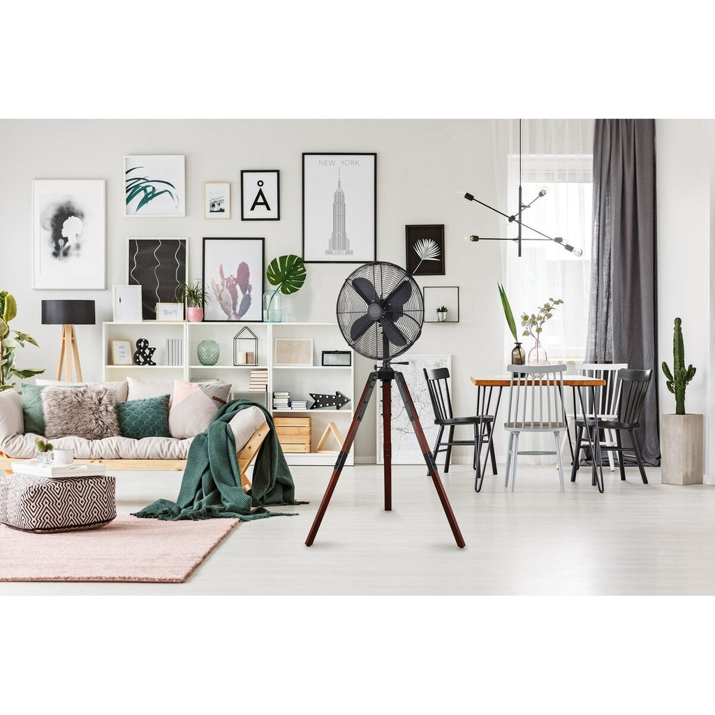 Ventilatore a piantana Star Fans Star Treppiede da 16 pollici con gambe in legno