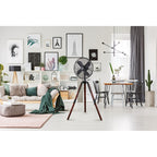 Ventilatore a piantana Star Fans Star Treppiede da 16 pollici con gambe in legno