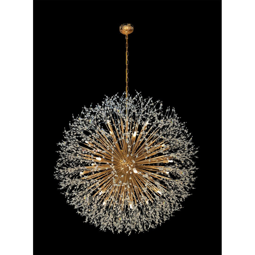 Lampadario Starburst da 47 pollici di larghezza, lampadario in cristallo