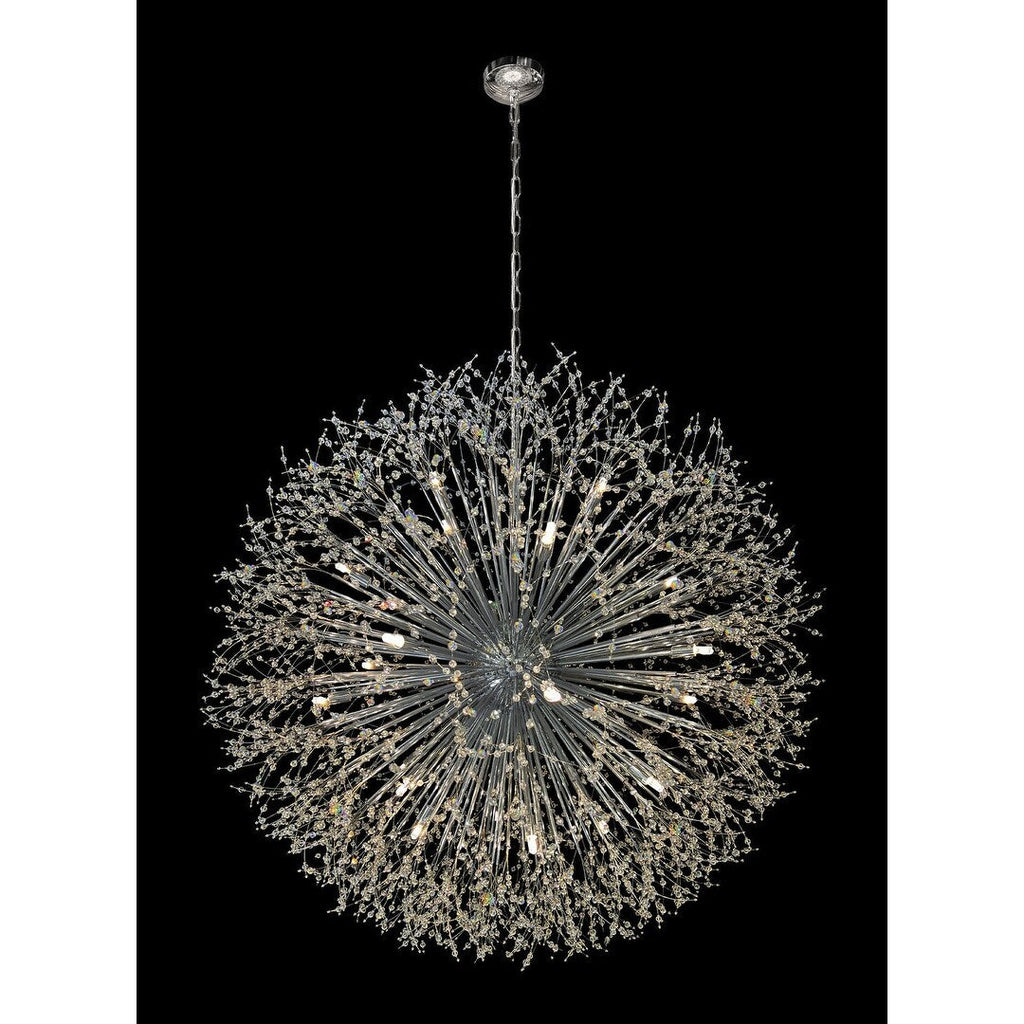 Lampadario Starburst da 47 pollici di larghezza, lampadario in cristallo
