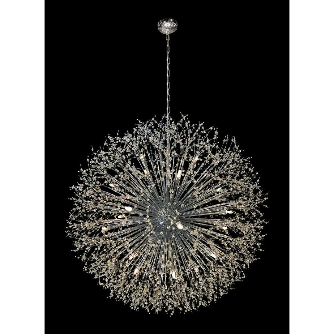 Lampadario Starburst da 47 pollici di larghezza, lampadario in cristallo