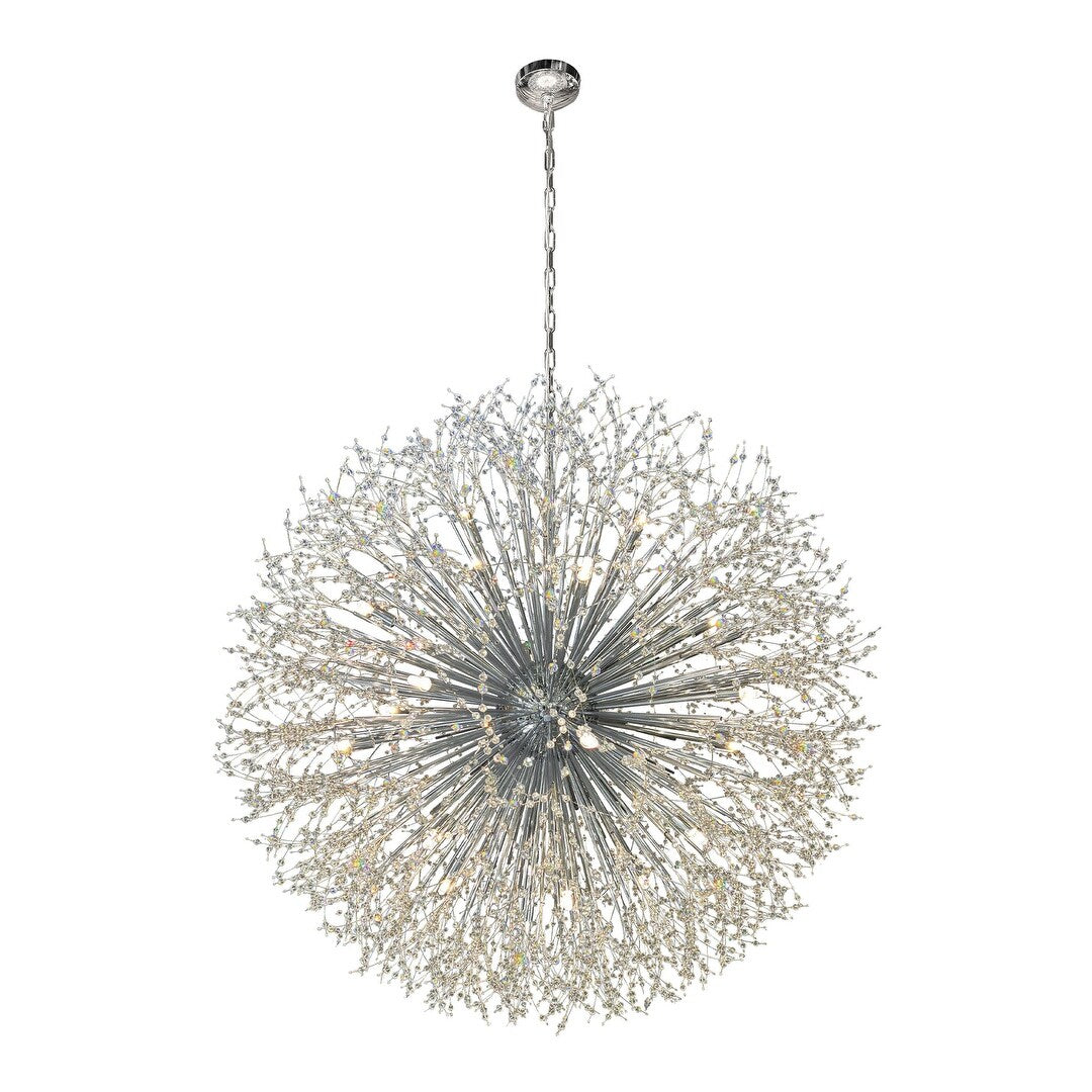 Lampadario Starburst da 47 pollici di larghezza, lampadario in cristallo