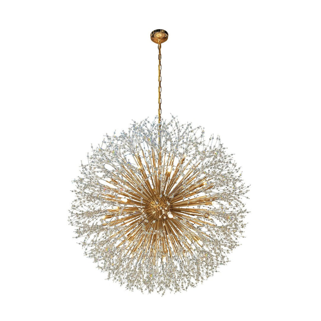 Lampadario Starburst da 47 pollici di larghezza, lampadario in cristallo