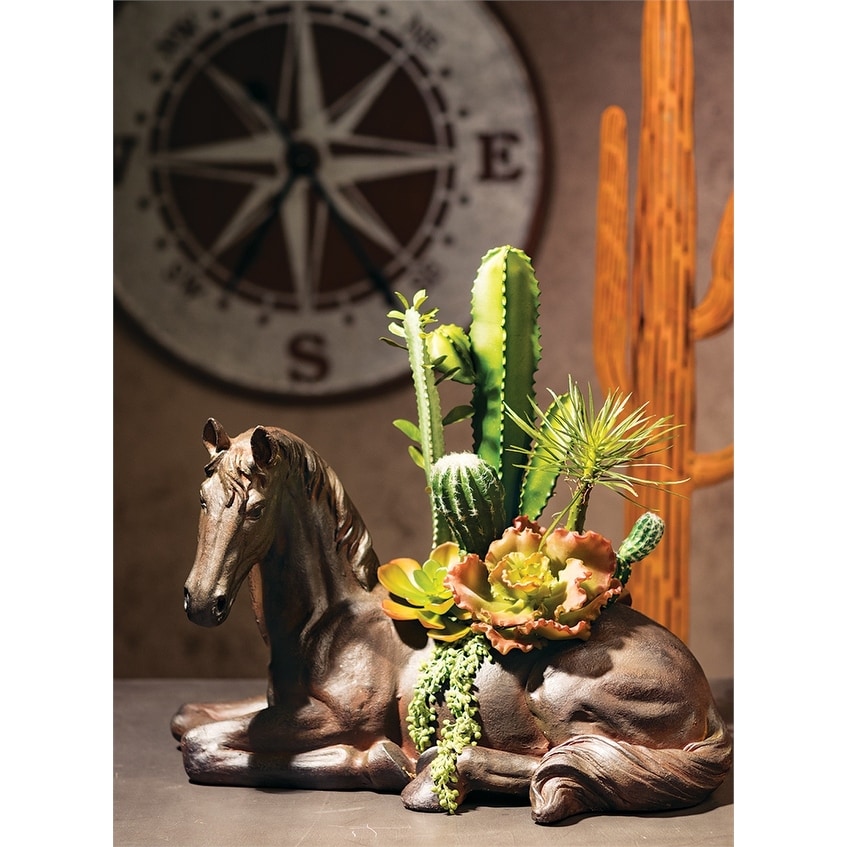 Vaso a forma di cavallo di Sullivans, 16H, bronzo - 24L x 14W x 16H