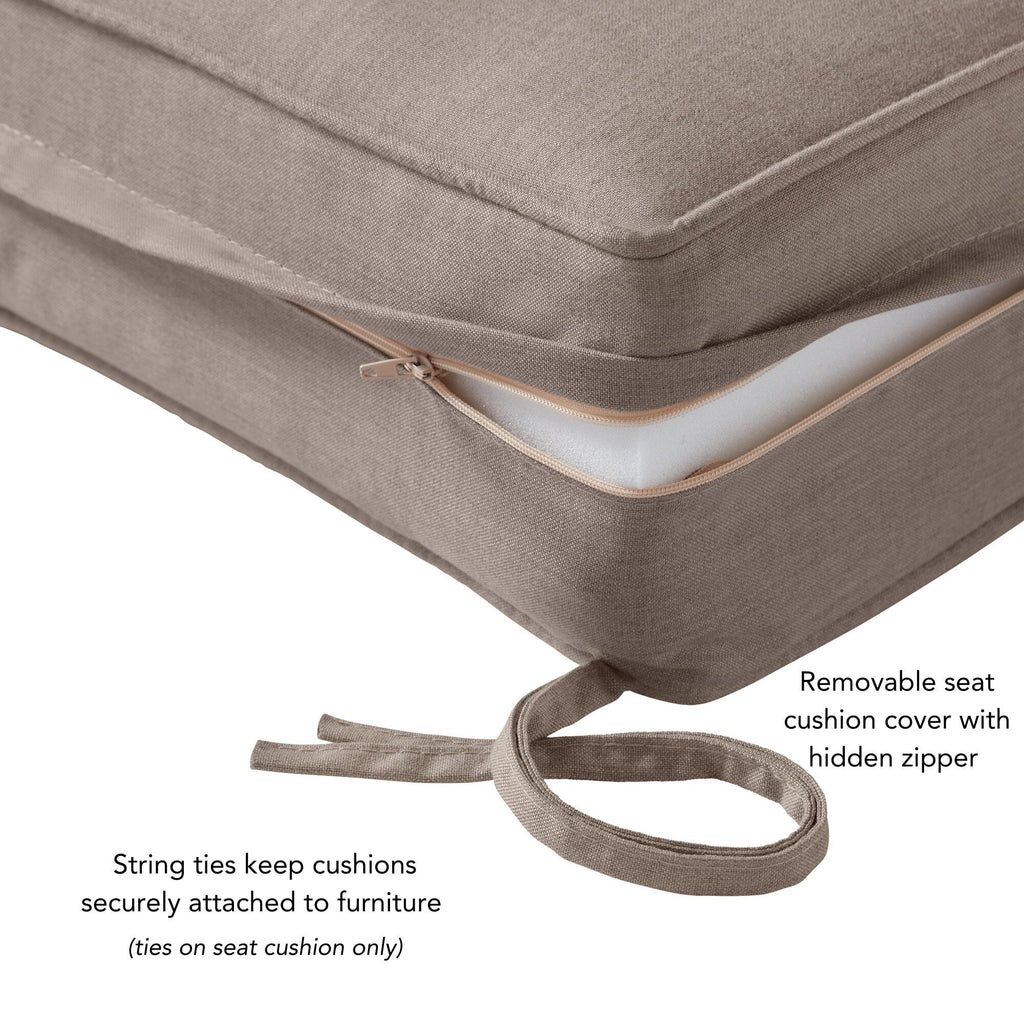 Set di cuscini da esterno Sunbrella Premium da 2 pezzi con seduta profonda