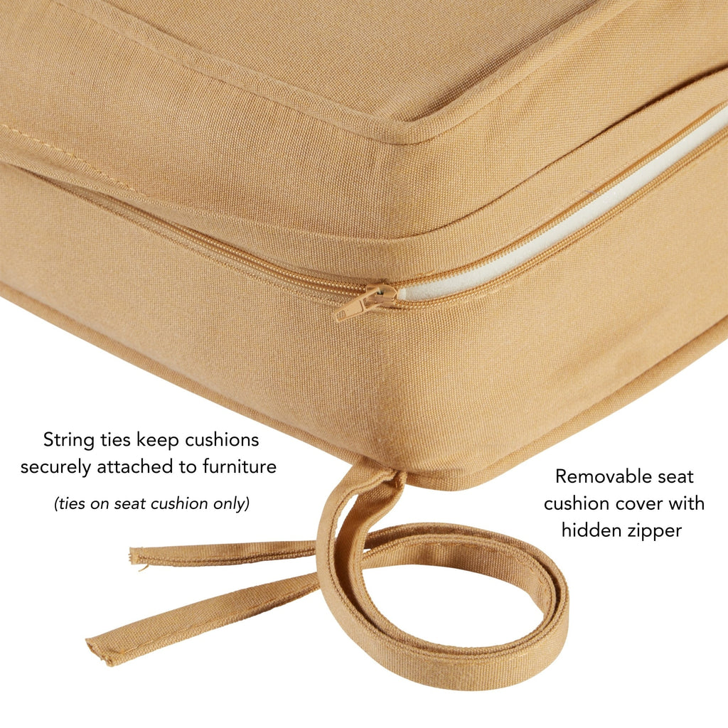 Set di cuscini da esterno Sunbrella Premium da 2 pezzi con seduta profonda