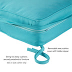 Set di cuscini da esterno Sunbrella Premium da 2 pezzi con seduta profonda