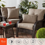 Set di cuscini da esterno Sunbrella Premium da 2 pezzi con seduta profonda