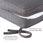 Set di cuscini da esterno Sunbrella Premium da 2 pezzi con seduta profonda