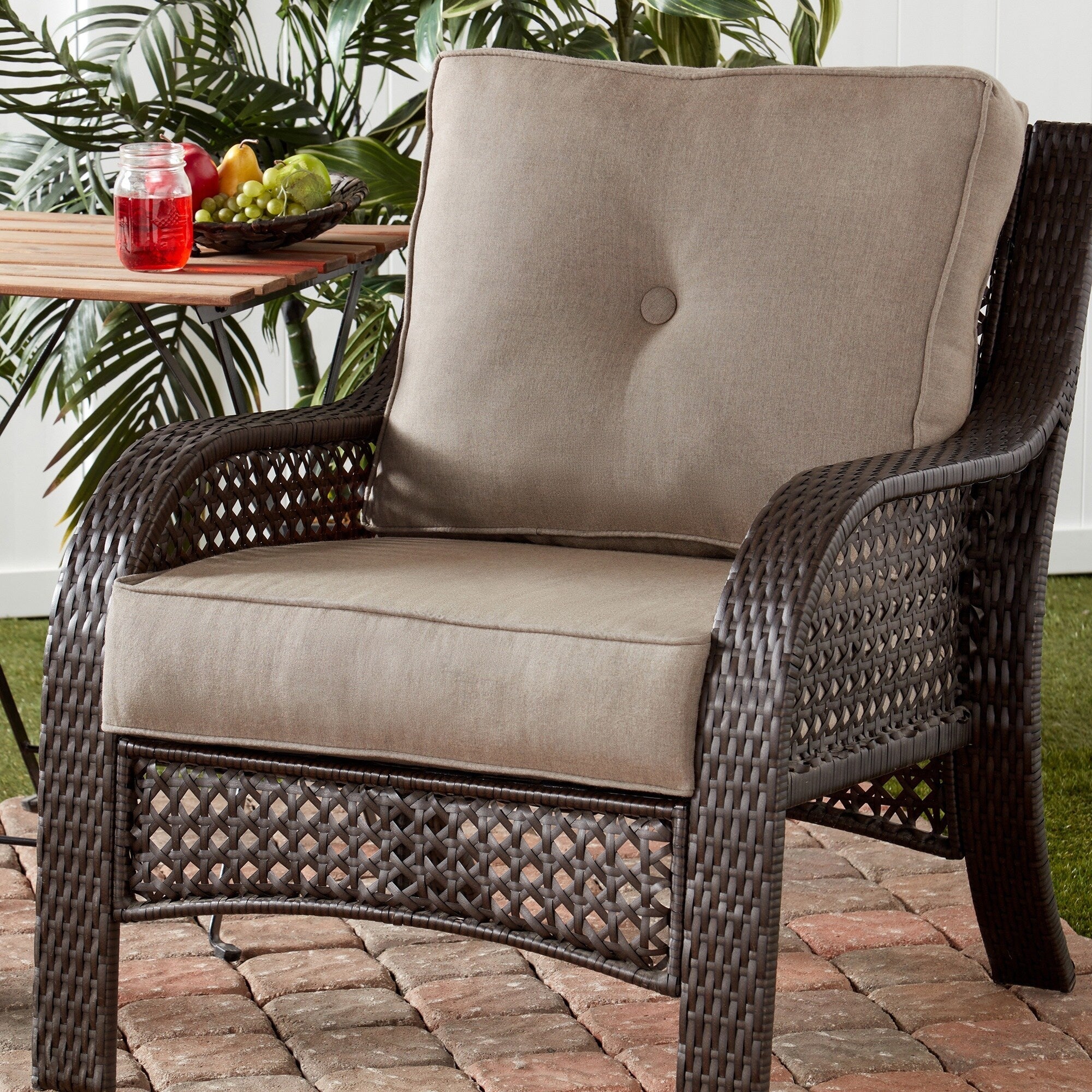 Set di cuscini da esterno Sunbrella Premium da 2 pezzi con seduta profonda