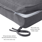 Set di cuscini da esterno Sunbrella Premium da 2 pezzi con seduta profonda