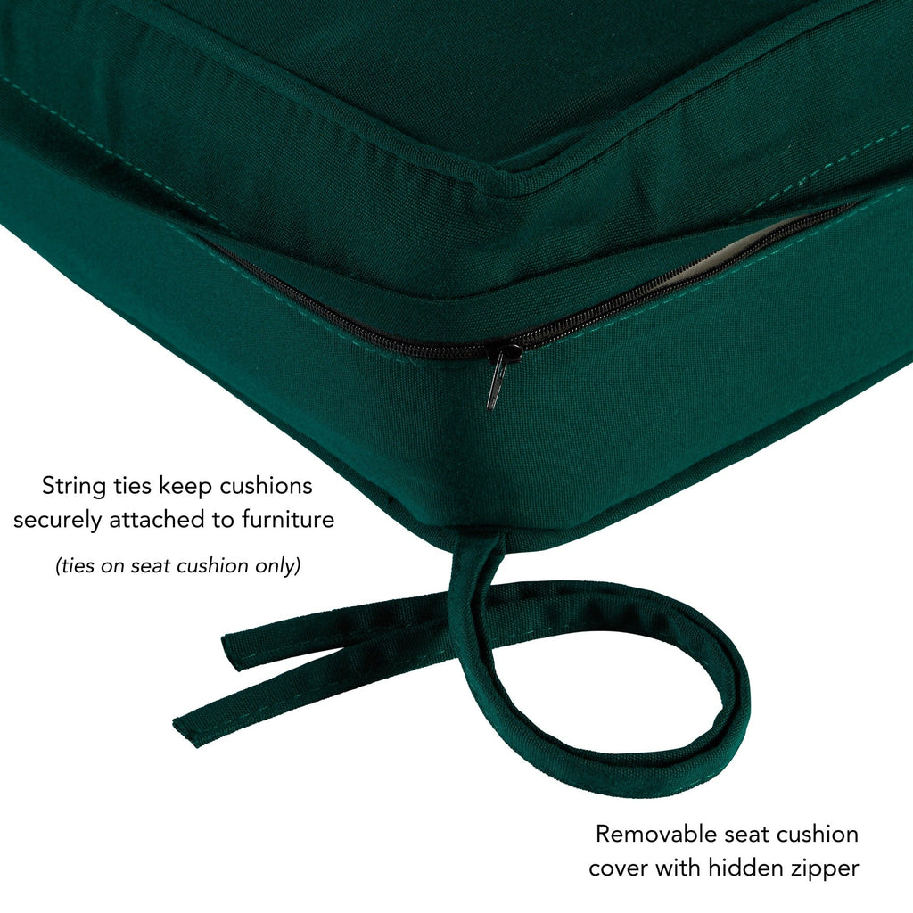 Set di cuscini da esterno Sunbrella Premium da 2 pezzi con seduta profonda