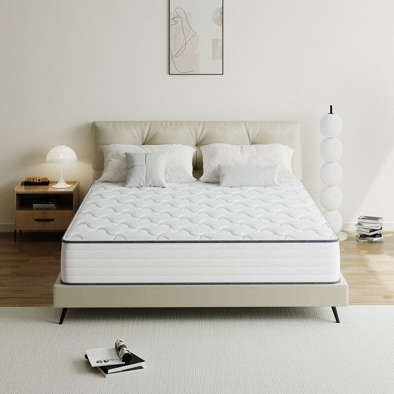 Materasso ibrido in memory foam infuso di gel SweDrea 8/12 in, mediamente rigido, rinfrescante e traspirante con CertiPUR-US, SGS e OEKO-TEX