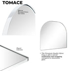 Specchio ad arco grande Dezerae TEHOME per camino, 40'' L x 32'' A