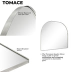 Specchio ad arco grande Dezerae TEHOME per camino, 40'' L x 32'' A