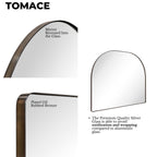 Specchio ad arco grande Dezerae TEHOME per camino, 40'' L x 32'' A