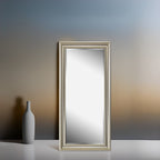 Specchio alto, specchio a figura intera, specchio di grandi dimensioni, cornice liscia in finto legno, specchio rettangolare da parete
