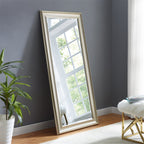 Specchio alto, specchio a figura intera, specchio di grandi dimensioni, cornice liscia in finto legno, specchio rettangolare da parete