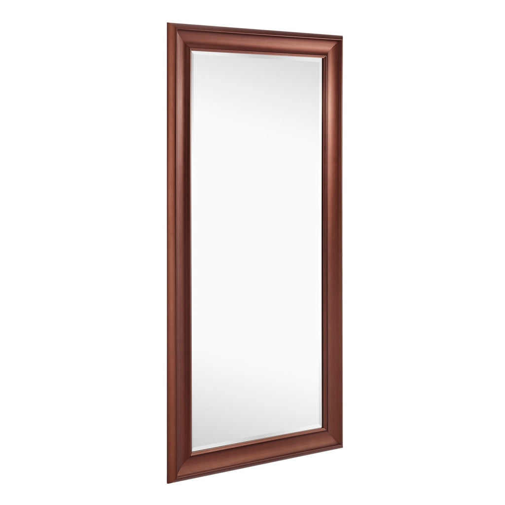 Specchio alto, specchio a figura intera, specchio di grandi dimensioni, cornice liscia in finto legno, specchio rettangolare da parete