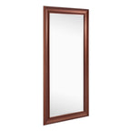Specchio alto, specchio a figura intera, specchio di grandi dimensioni, cornice liscia in finto legno, specchio rettangolare da parete