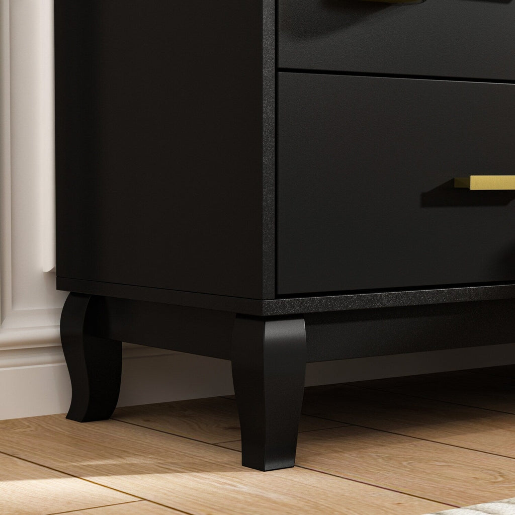 Cassettiera Timechee a 6 cassetti, 47,2'' di larghezza, gambe in legno massello, laccata