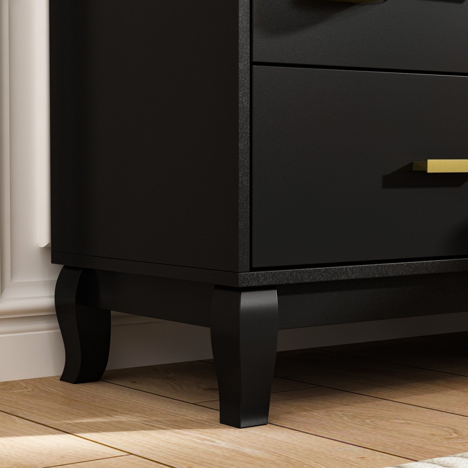 Cassettiera Timechee a 6 cassetti, 47,2'' di larghezza, gambe in legno massello, laccata