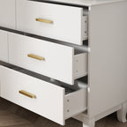 Cassettiera Timechee a 6 cassetti, 47,2'' di larghezza, gambe in legno massello, laccata