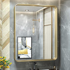 Specchio da parete per bagno moderno con struttura in metallo TokeShimi