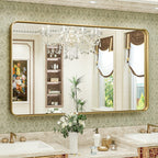 Specchio da parete per bagno moderno con struttura in metallo TokeShimi