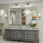 Specchio da parete per bagno moderno con struttura in metallo TokeShimi