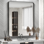 Specchio da parete per bagno moderno con struttura in metallo TokeShimi