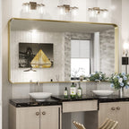 Specchio da parete per bagno moderno con struttura in metallo TokeShimi