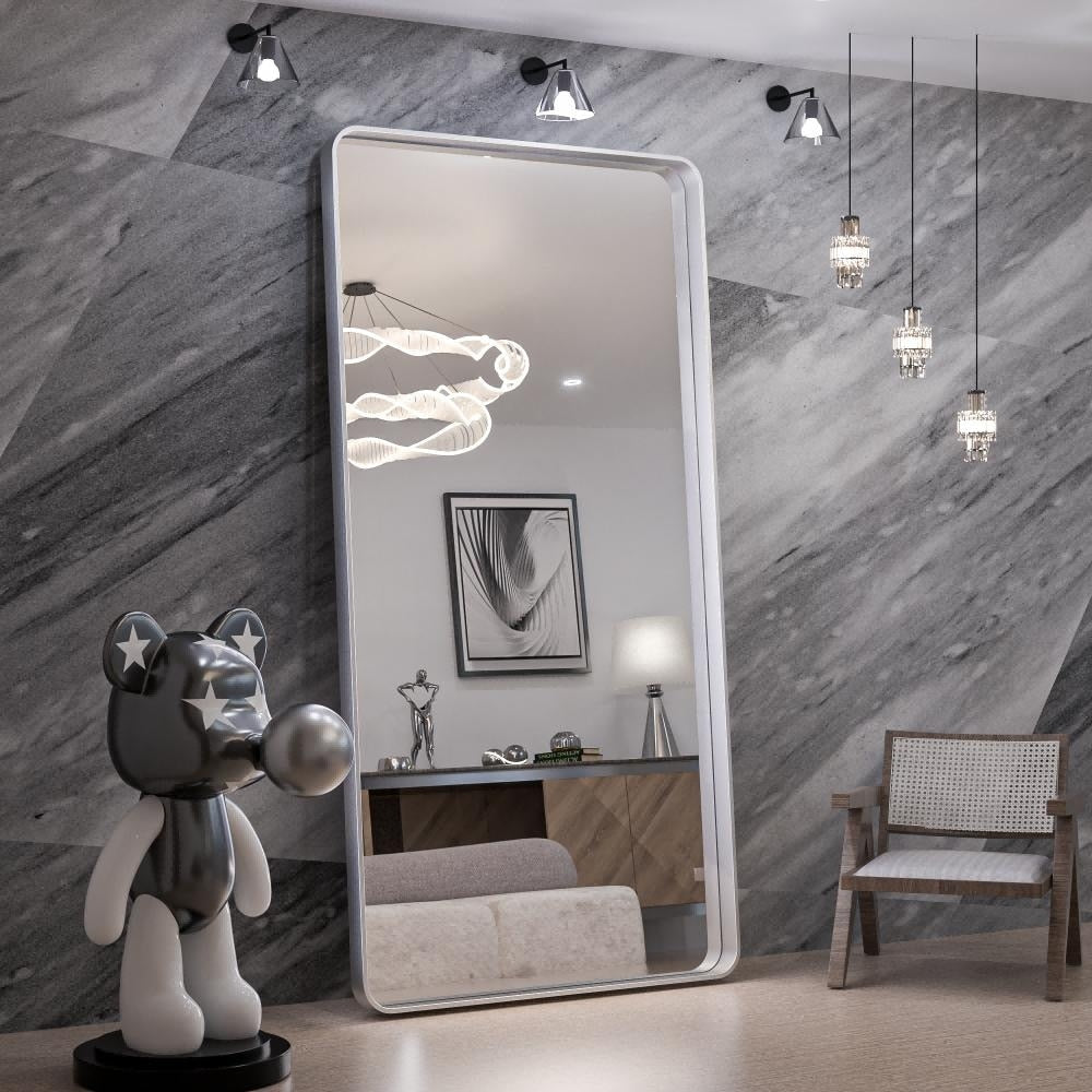 Specchio da parete per bagno moderno con struttura in metallo TokeShimi