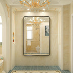 Specchio da parete per bagno moderno con struttura in metallo TokeShimi