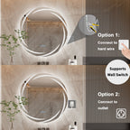 Specchio da bagno unico, grande, retroilluminato a LED, senza sfarfallio