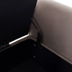 Panca contenitore imbottita, panca con braccioli, panca d'ingresso con piano ribaltabile trapuntato, 50,4 pollici