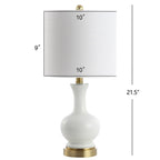 Lampada da tavolo a LED in vetro/metallo Vermont 22, bianca (set da 2) di JONATHAN Y