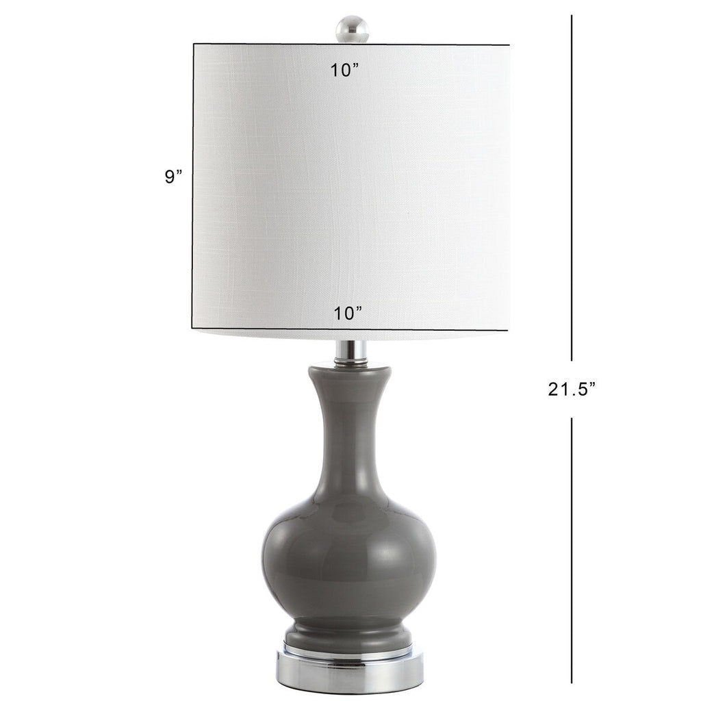 Lampada da tavolo a LED in vetro/metallo Vermont 22, bianca (set da 2) di JONATHAN Y