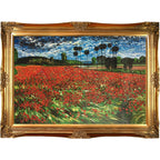 La Pastiche Vincent Van Gogh 'Campo di papaveri' Riproduzione ad olio dipinta a mano