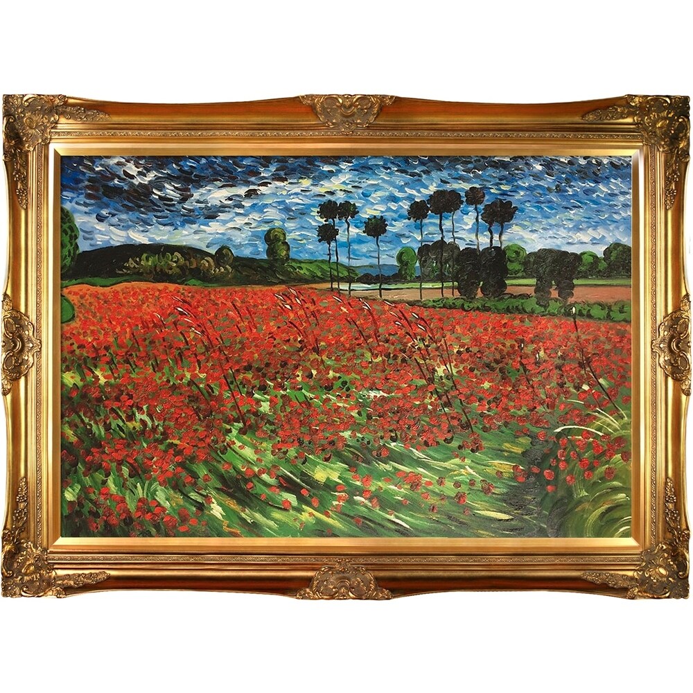 La Pastiche Vincent Van Gogh 'Campo di papaveri' Riproduzione ad olio dipinta a mano
