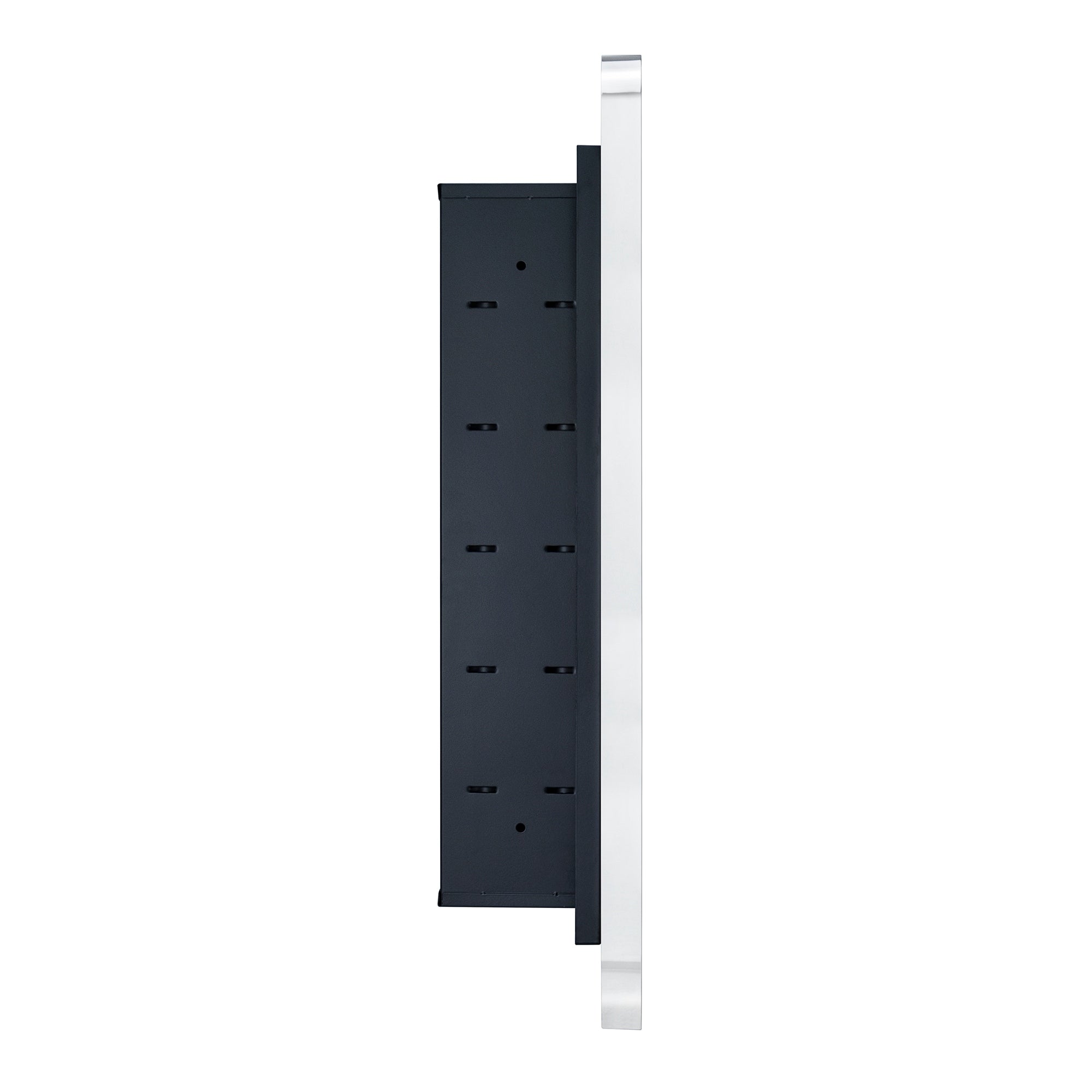 Mobiletto porta medicinali con cornice incassata TEHOME WH, specchio e ripiani regolabili