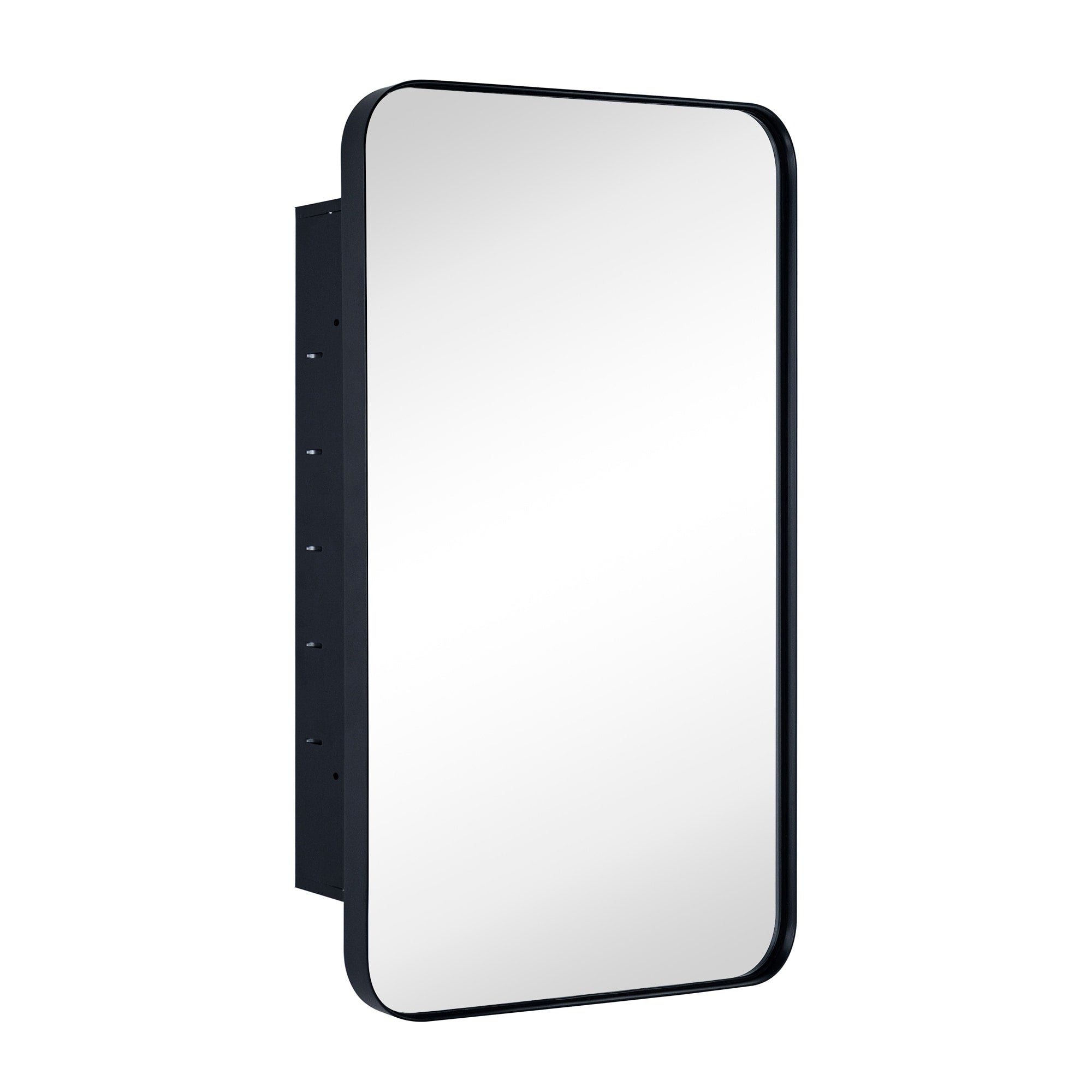Mobiletto porta medicinali con cornice incassata TEHOME WH, specchio e ripiani regolabili