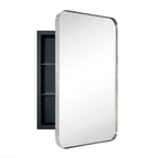 Mobiletto porta medicinali con cornice incassata TEHOME WH, specchio e ripiani regolabili