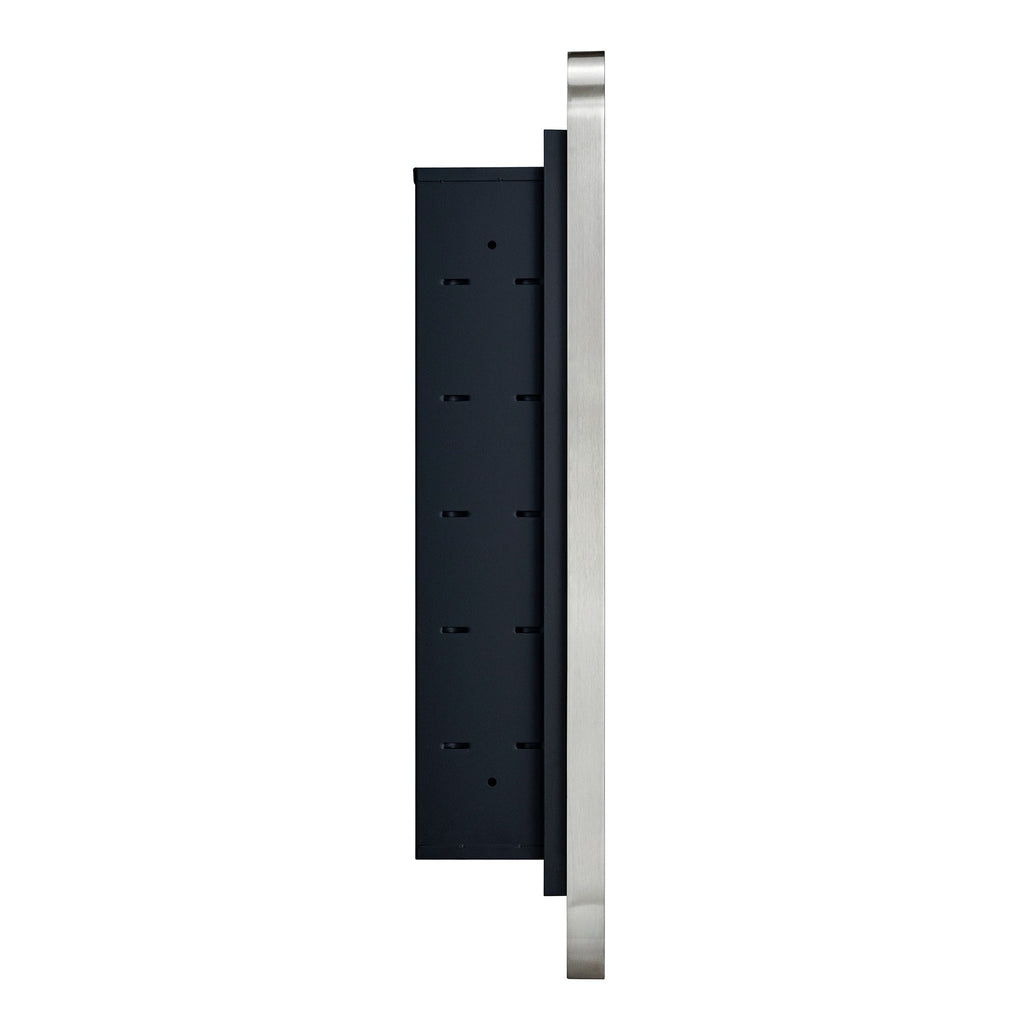 Mobiletto porta medicinali con cornice incassata TEHOME WH, specchio e ripiani regolabili