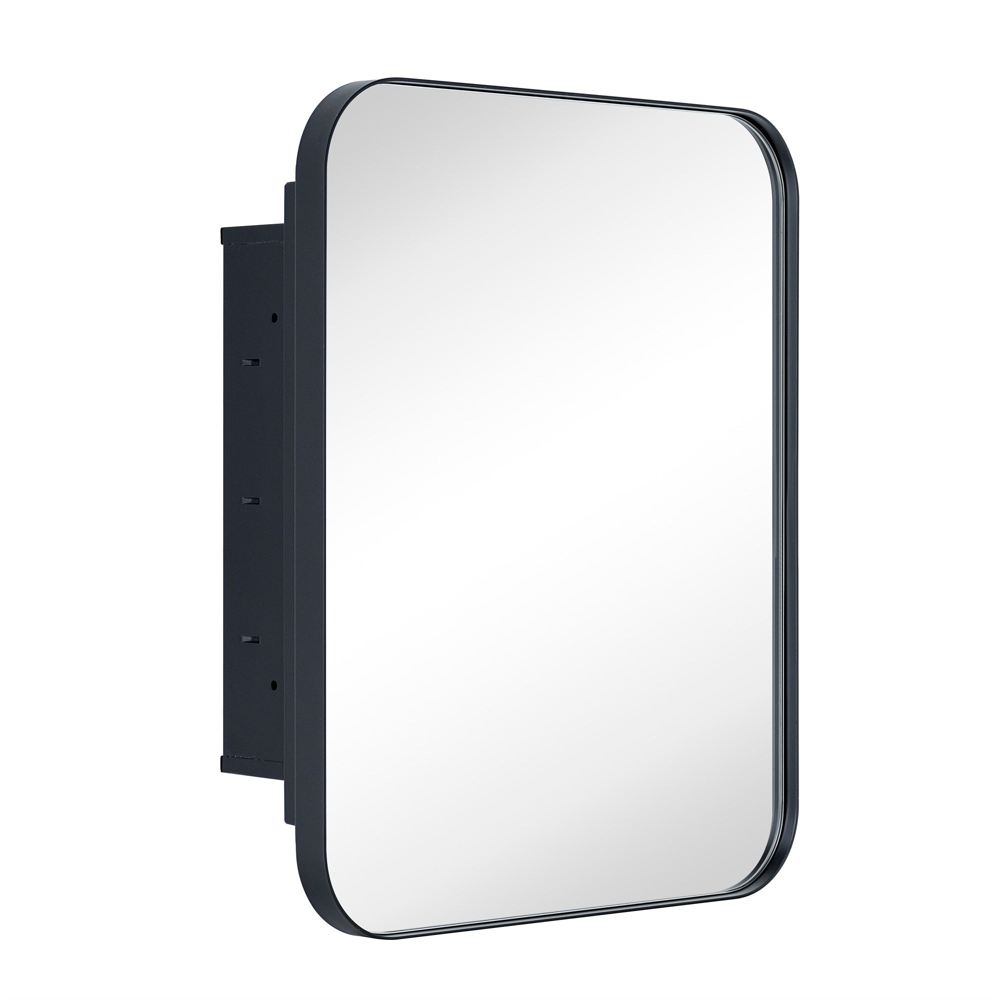 Mobiletto porta medicinali con cornice incassata TEHOME WH, specchio e ripiani regolabili