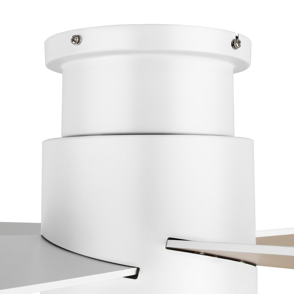 Ventilatore da soffitto a filo WINGBO da 44/52 pollici con luci e telecomando, 4 pale reversibili